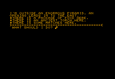 King Tut's Tomb game screenshot for Commodore PET